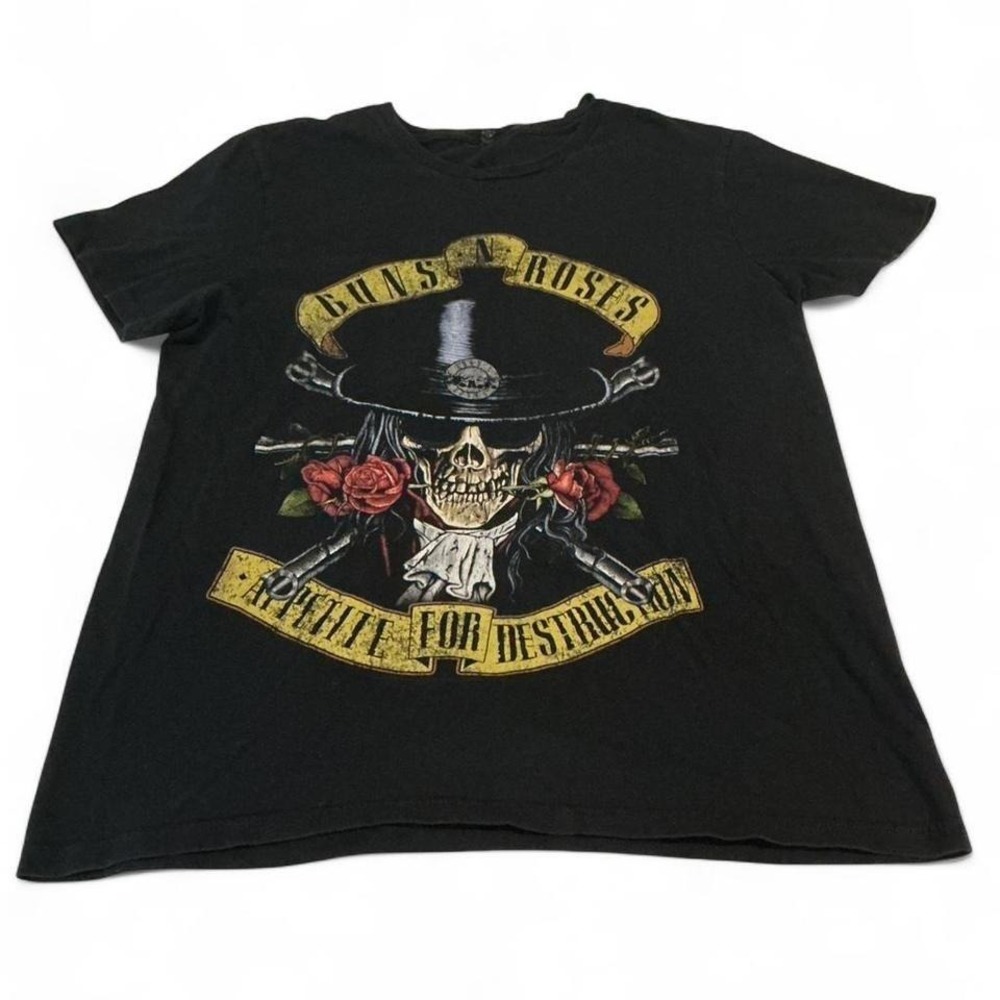 Bay‎ Island Guns N Roses Graphic T-Shirt Mens XL Black Excellent Band Tee
